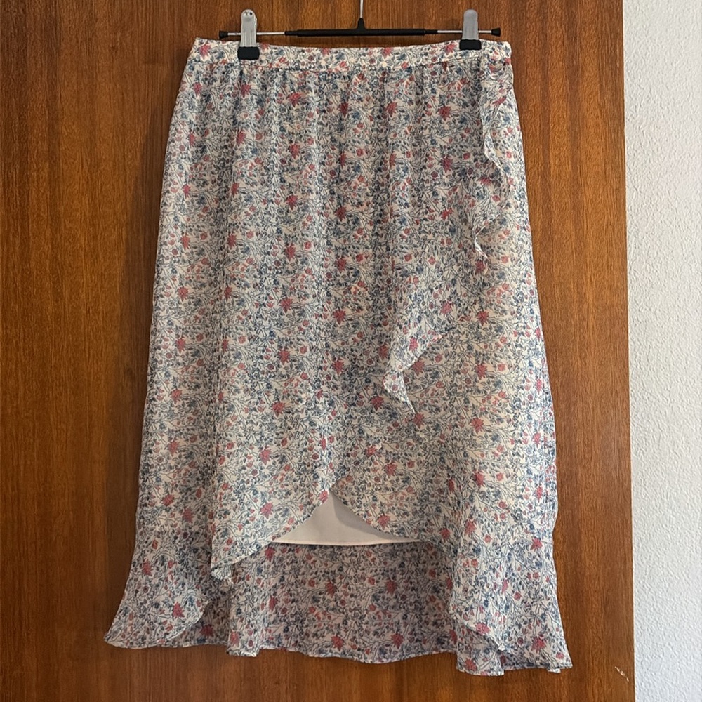 Madewell floral high-low skirt